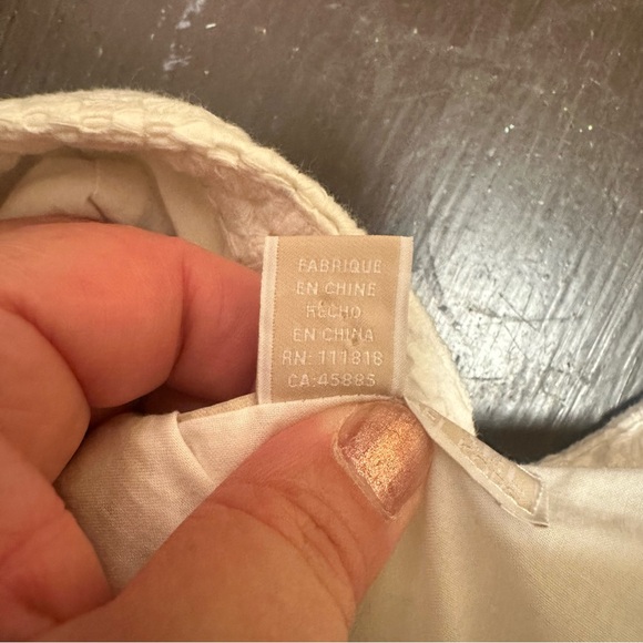 MICHAEL Michael Kors White Eyelet Sleeveless Button Down Shirt Dress 6 - Picture 6 of 6